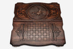 Scorpion backgammon set checkers and dice