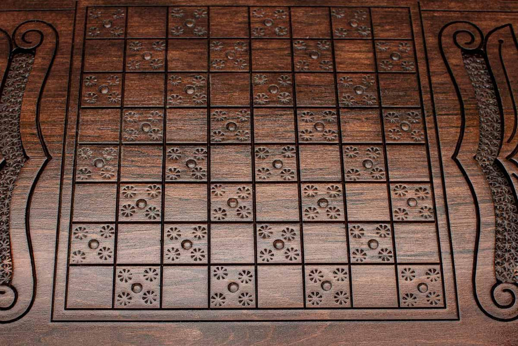 Scorpion wooden backgammon board