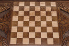 Side view of the folded board with its carry handle