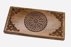 Armenian backgammon set with traditional carved ornament