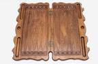 Classic Armenian backgammon set interior with playing points