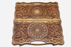 Detail of the interlaced scrollwork