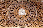 Detail of the deep-relief carving