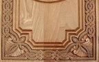 Walnut Armenian backgammon set with checkers and dice