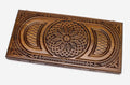 Armenian backgammon set with open-carved ornament in warm wood