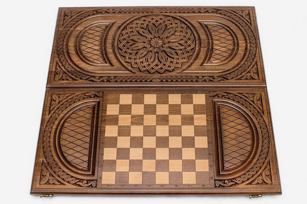 Close-up of the open-carved Armenian ornament bands