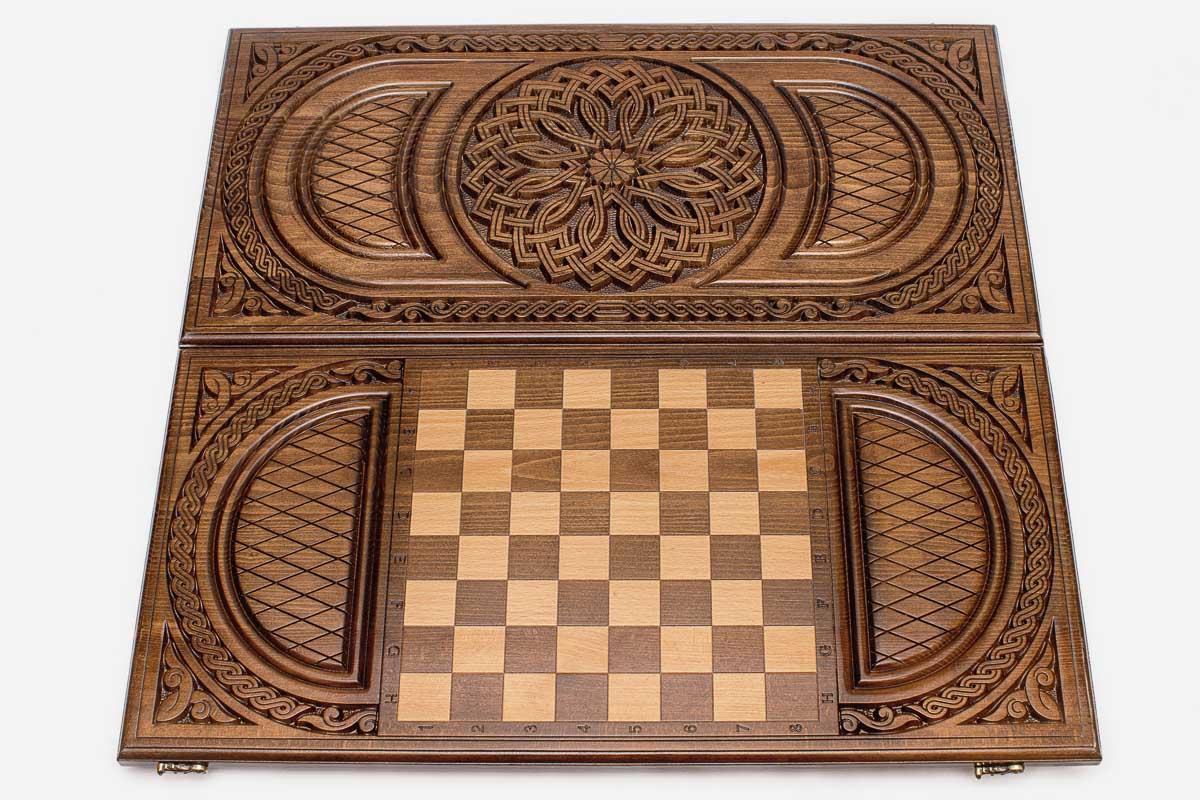 Close-up of the open-carved Armenian ornament bands