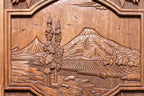 Side view of the folded board with its carry handle