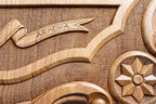 Detail of the carved valley and trees