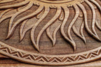 Side view of the folded board with its carry handle
