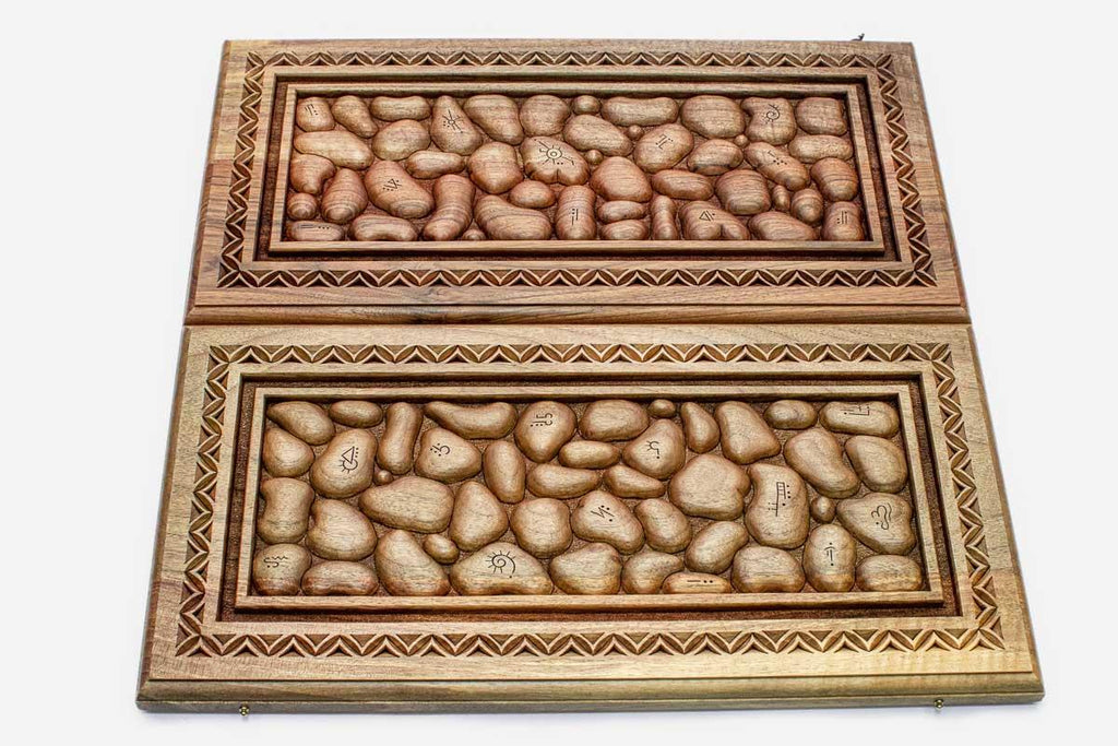 Detail of the geometric marquetry border