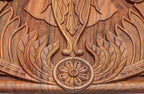 Detail of the carved wheat and ornaments