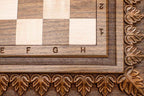 Chess set open with the backgammon playing field inside - 23.6 inch / 60 cm