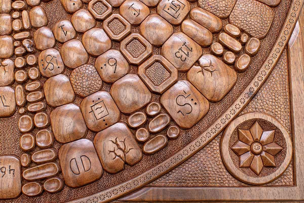 Detail of a carved corner ornament