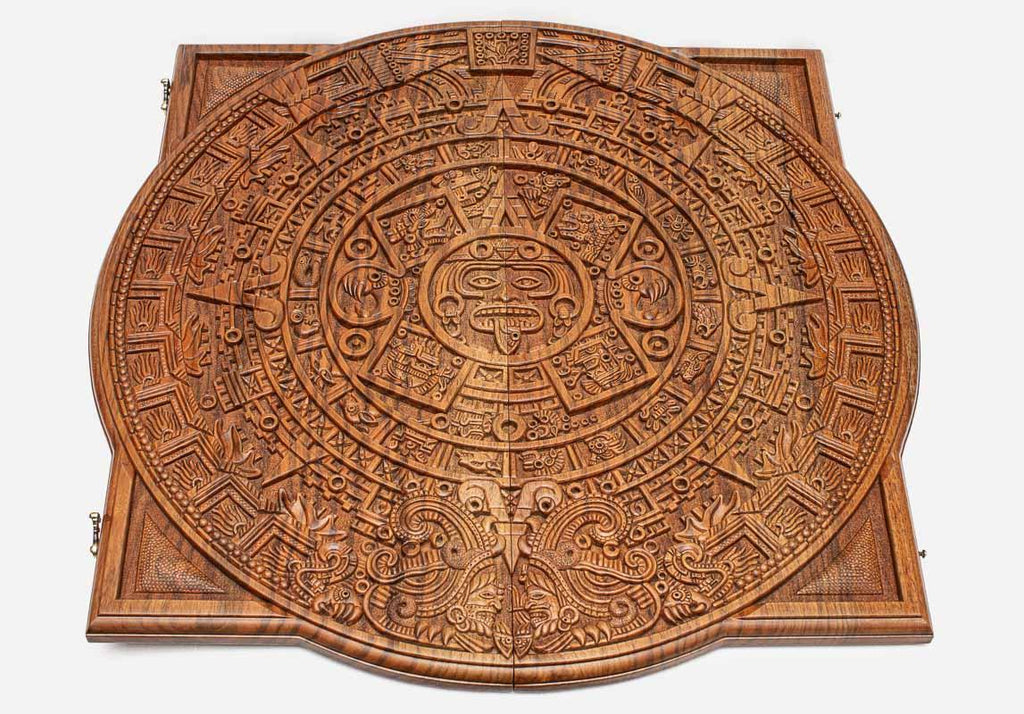 Detail of the carved Maya calendar centre