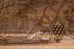 Detail of the carved scrollwork