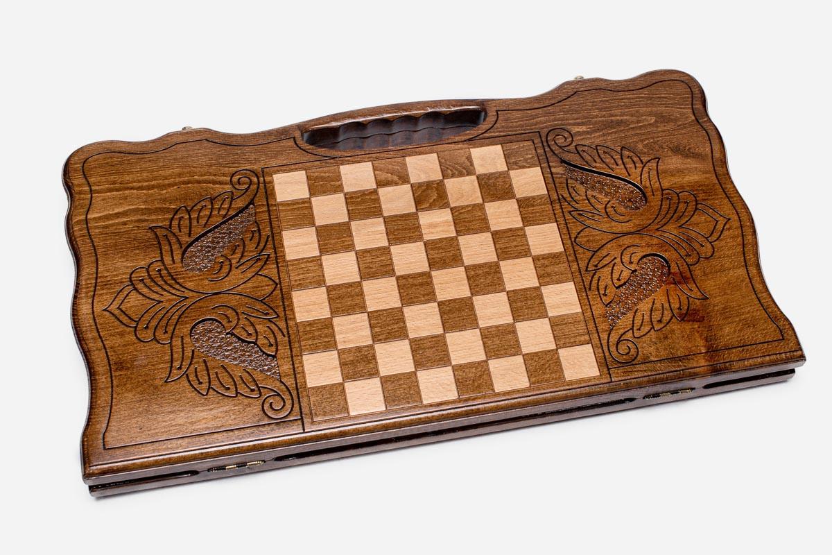 Angled view of the Saint Gayane church backgammon board