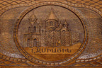 Etchmiadzin Armenian backgammon set with checkers and dice