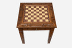 Luxury classic chess table open to the 23.6 inch / 60 cm playing surface