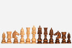 Luxury carved kings chess board - angled view
