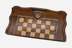 Luxury lion chess backgammon set with 32 pieces and 32 checkers