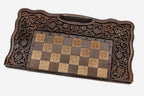 Luxury Armenian chess backgammon set with 32 pieces and 32 checkers