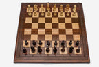 Luxury chess set with bronze pieces, 23.6 inch / 60 cm - handmade chess board