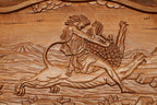 Side view of the folded board with its carry handle