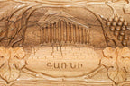 Side view of the folded board with its carry handle