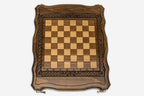 Handmade wooden chess set open to the 11.8 inch / 30 cm playing field