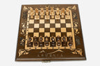 Armenian Travel Chess Set with Mount Ararat - handmade wooden chess set