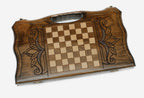 Angled view of the Saint Hripsime church backgammon board