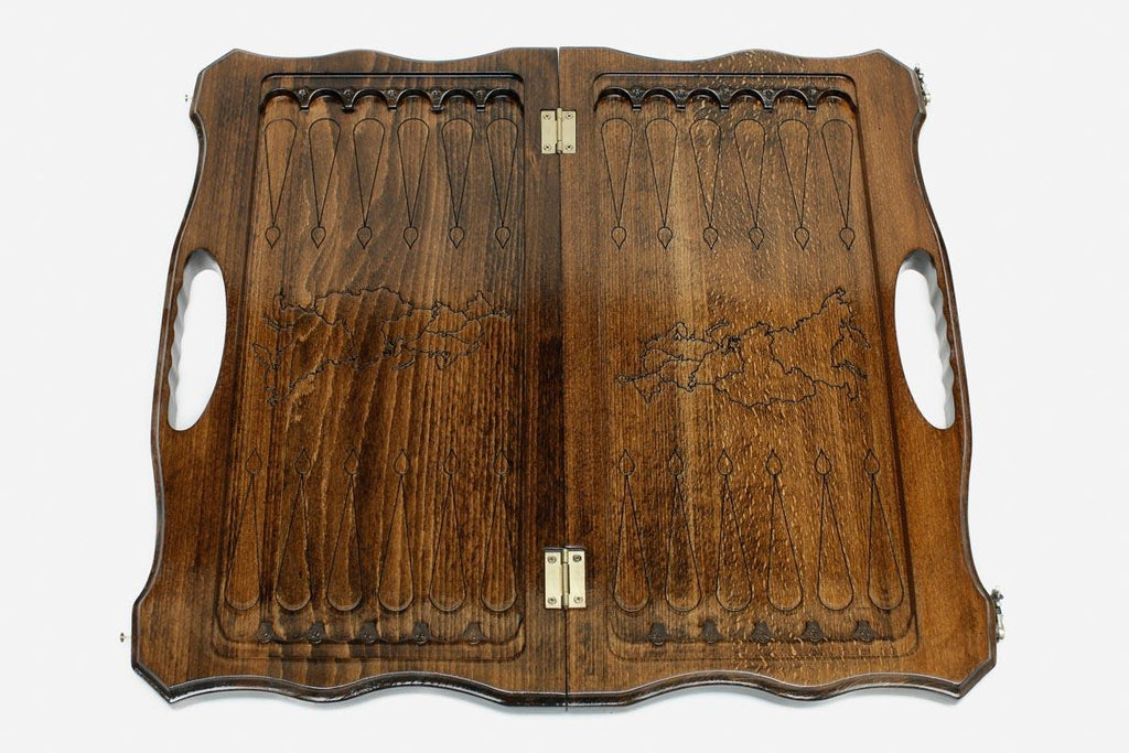 Close-up of the carved double-headed eagle