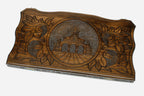 Armenian backgammon set carved with St. Gayane church