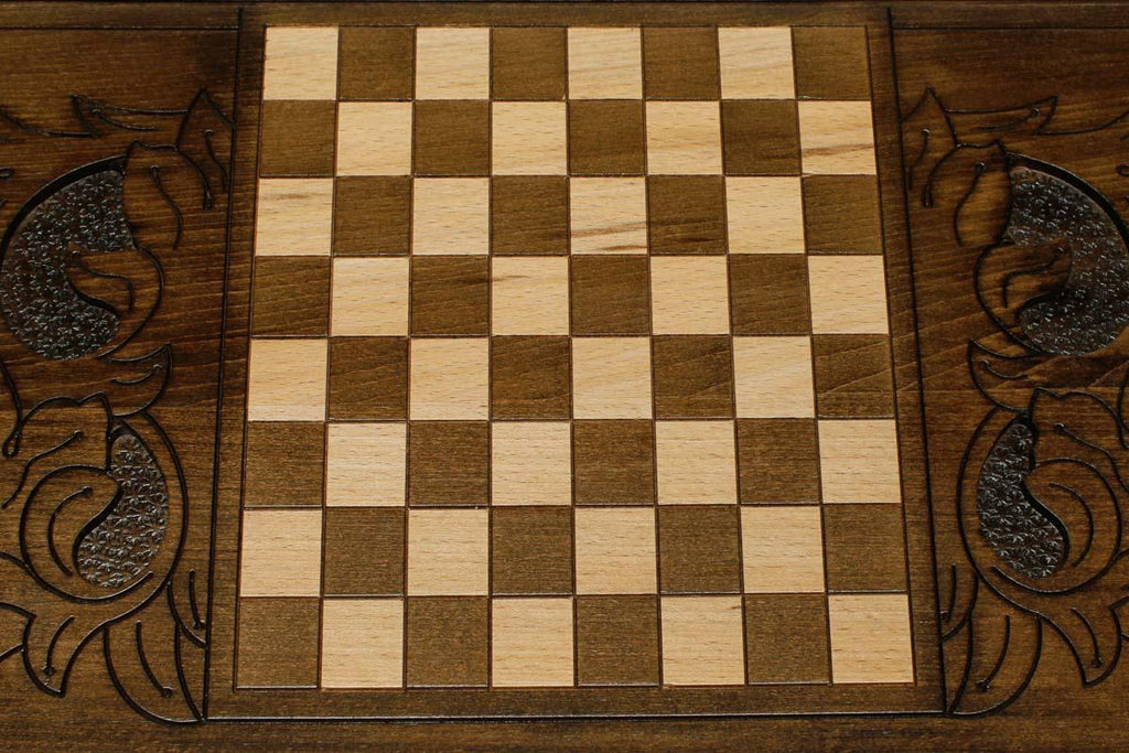 St. Gayane Armenian backgammon set with checkers and dice