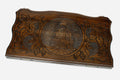 Armenian backgammon set carved with Noravank monastery
