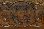 Close-up of the carved Russian cathedral