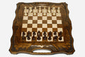 Luxury Armenian chess set with Mount Ararat and backgammon inside, 23.6 inch / 60 cm