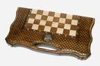 Luxury wooden Russian chess backgammon set