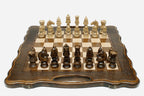 Classic folding board in solid beech with bronze clasps