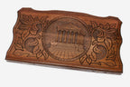 Armenian backgammon set carved with the Temple of Garni