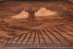 Side view of the folded Mount Ararat backgammon board
