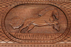 Side view of the folded board with its carry handle