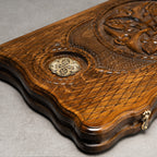 Luxury Backgammon Set – Ornate Design with Bronze Details