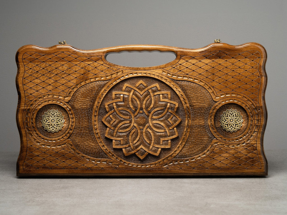 Luxury Backgammon Set – Ornate Carved Design