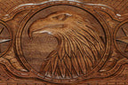 Detail of the carved scrollwork