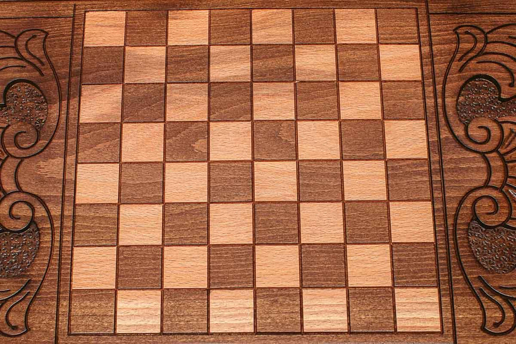 Side view of the folded board with its carry handle