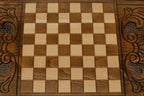 Side view of the folded board with its carry handle
