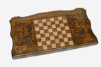 Folded Armenian backgammon board with carved ornament