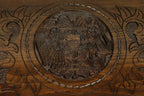 Bronze hinges and clasps along the folded edge